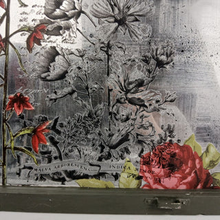 Victorian Botanical Wall Art Reclaimed Antique Window
