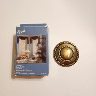 NOS Brass Valance Holder Window Accents