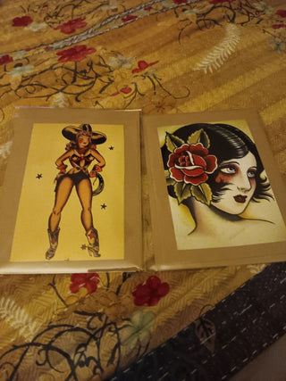 Rose TattooGirl Card