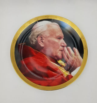 Pope John Paul II Collectors Plate 8inch Heavenly Father Danbury Mint Jan Pawel Chicago Polish Catholic Orthodox Religious 1995 Vatican