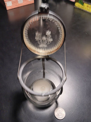 Unusual Etched Candle Hold