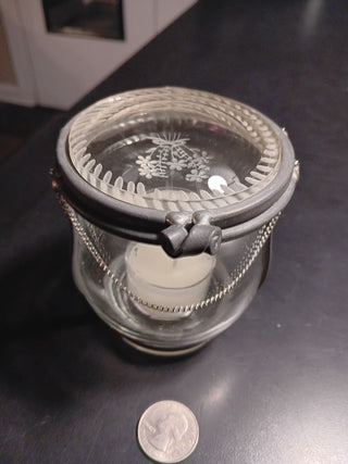 Unusual Etched Candle Hold