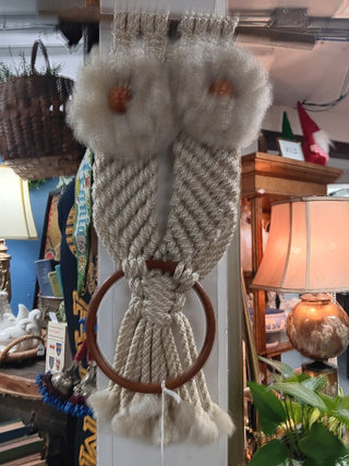70s Macrame Owl