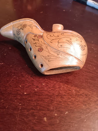 Victorian Carved/Painted Snuff Box RARE