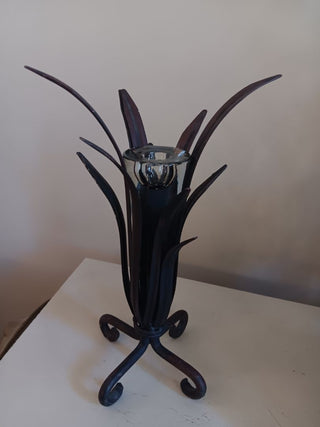 Iron/Glass Candlehold