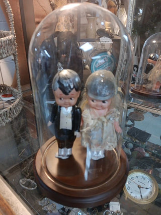 Antique  Kewpies under glass