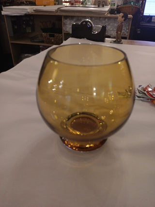 MCM Amber Glass Bowl