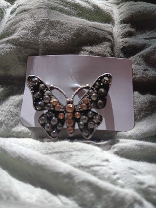 French Crys Butterfly Pin