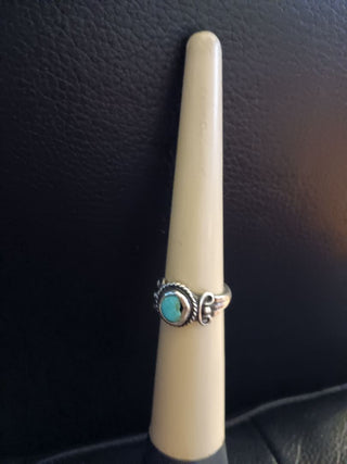 Navajo SS Rnd Turq Ring