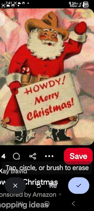 Howdy Christmas Santa Card