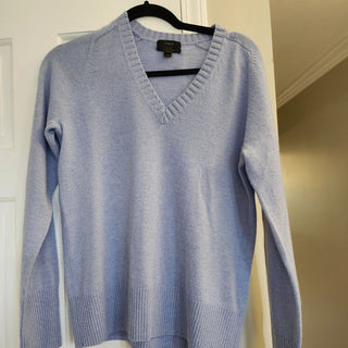 J Crew Bany Blue Cashmere Sweater