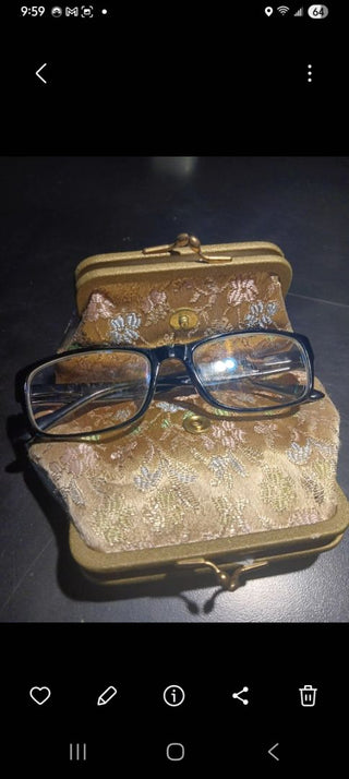 Gold Brocade Double Coin Purse