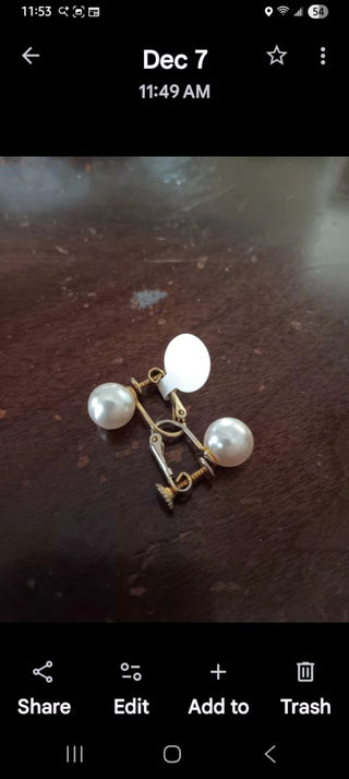 Vint "Marvella" Pearl Clips