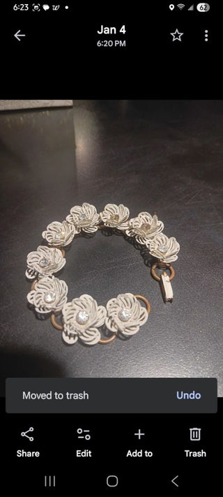 1960s White Flower Brace
