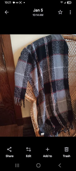 Cozy Black Wrap/Scarf