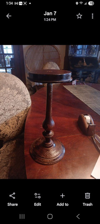 Antique Turned Wood Hat Stand