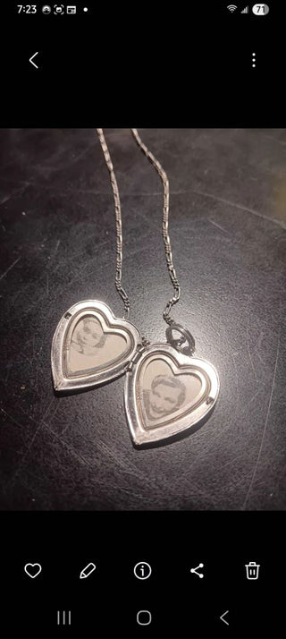Heart Locket on Sterli g Chain