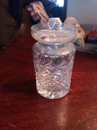 Galway Crystal Jam Jar/covered