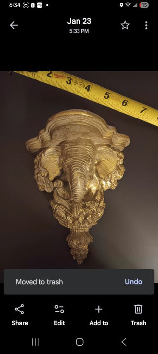 GldElephanr Sconce