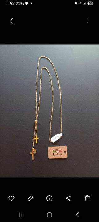 S.S. Double Cross Necklace