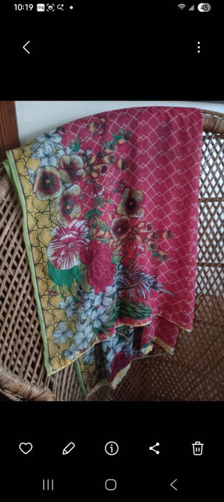 Red Floral Scarf/Pareo