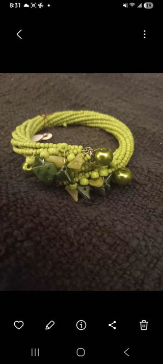 Green Bead Bracelet