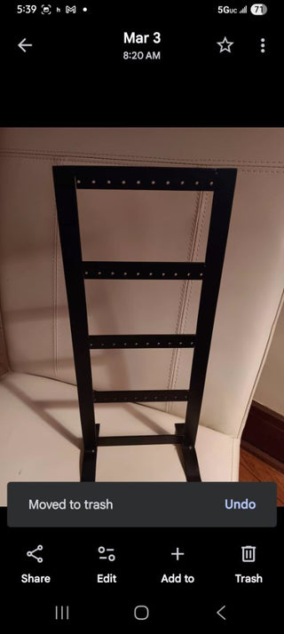 Blk Iron Earring Stand