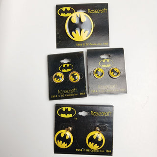 1960s Batman Buttons and Earrings