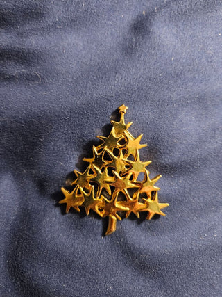 Vintage Kirk's Folly Gold Tone Star Tree