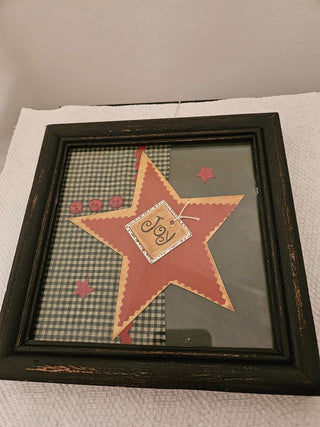 Framed Christmas Star Filled with Joy