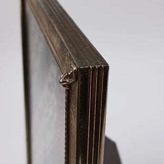 Vintage 8x10 Art Deco Brass Picture Frame Standing