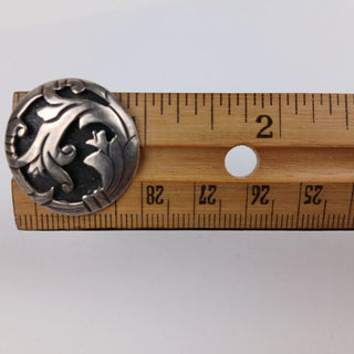 Antique Sterling Silver Mexico Screwback Clip On Earrings
