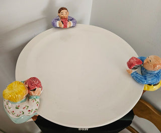 Vintage Lotus Chubbies "Let's Eat Cake" Ceramic Footed Plate