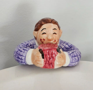 Vintage Lotus Chubbies "Let's Eat Cake" Ceramic Footed Plate