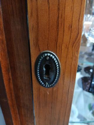 Queen Anne Style Corner Curio Cabinet