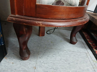 Queen Anne Style Corner Curio Cabinet