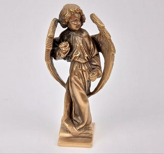 Guardian Angel Figurine 3" Solid Brass Gabriel Metropolitan Museum of Art Religious Statue Devotional Home Altar