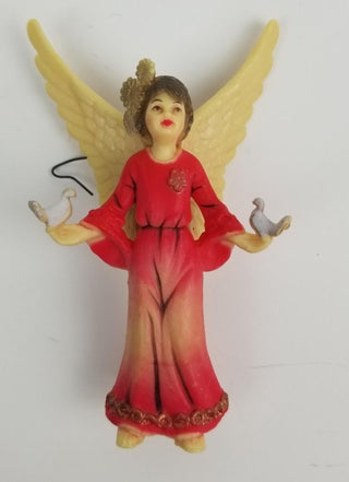 Vintage Gloria in Excelsis Deo Angel Hanging Manger Creche 4 inch Nativity Italy Christmas Nativity Ornament Miniature