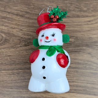 5.5" Glass Snowman Ornament