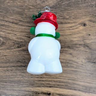 5.5" Glass Snowman Ornament