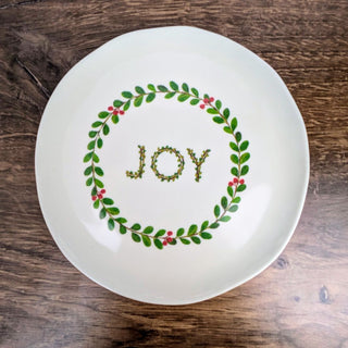 Joy Whimsical Botanical Appetizer Plate, Melamine 7"