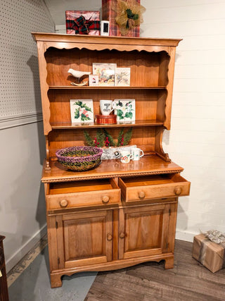 Beautiful Wood Hutch (Two Pieces )