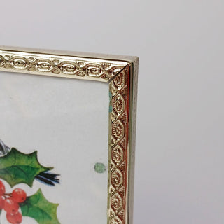 Dual 5x7 Gold Metal Picture Frame Tabletop Standing