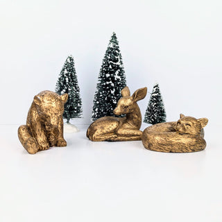Fox in Antique Gold Finish - Resin 2.5" L x 1.5"