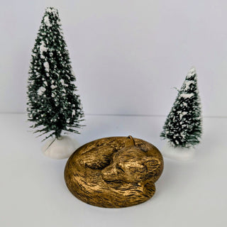 Fox in Antique Gold Finish - Resin 2.5" L x 1.5"