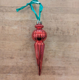 Red Shiny Ornament - 5" L