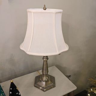 Brass Finish Swing Arm Lamp with Shade (As Is)- 21"h x 11"w x 9"d