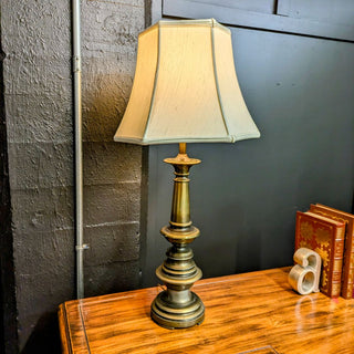 Traditional Brass Table Lamp with Shade