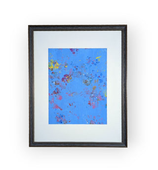 Original Abstract Artwork by an Asian Otter in Black Frame