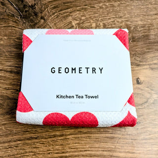 Blushing Hearts Tea Towel | Geometry